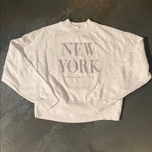 Abercrombie & Fitch Soft White Sweatshirt